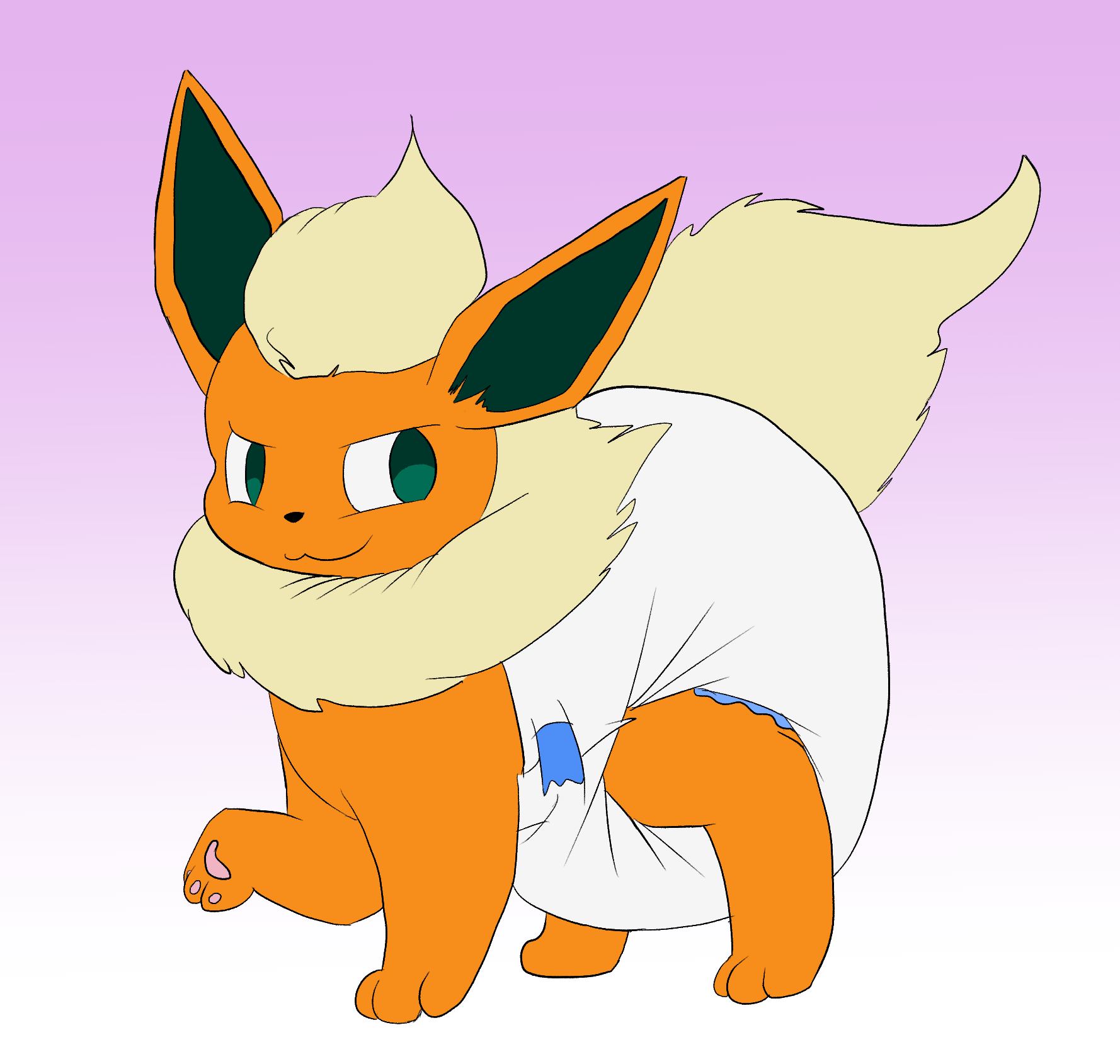 Fluffy Flareon by OneWithLogic -- Fur Affinity [dot] net