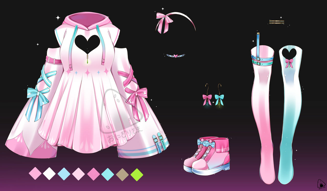 Pink dream outfit by Onigirisama -- Fur Affinity [dot] net