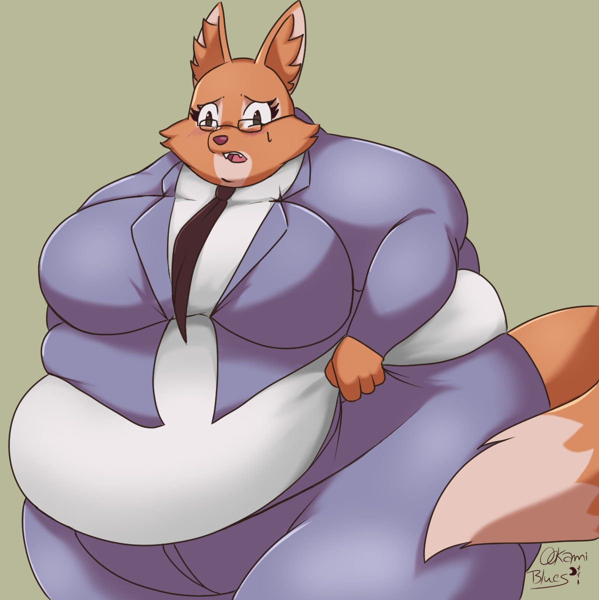 Diane Foxington take weight by OokamiBlues_night -- Fur Affinity [dot] net