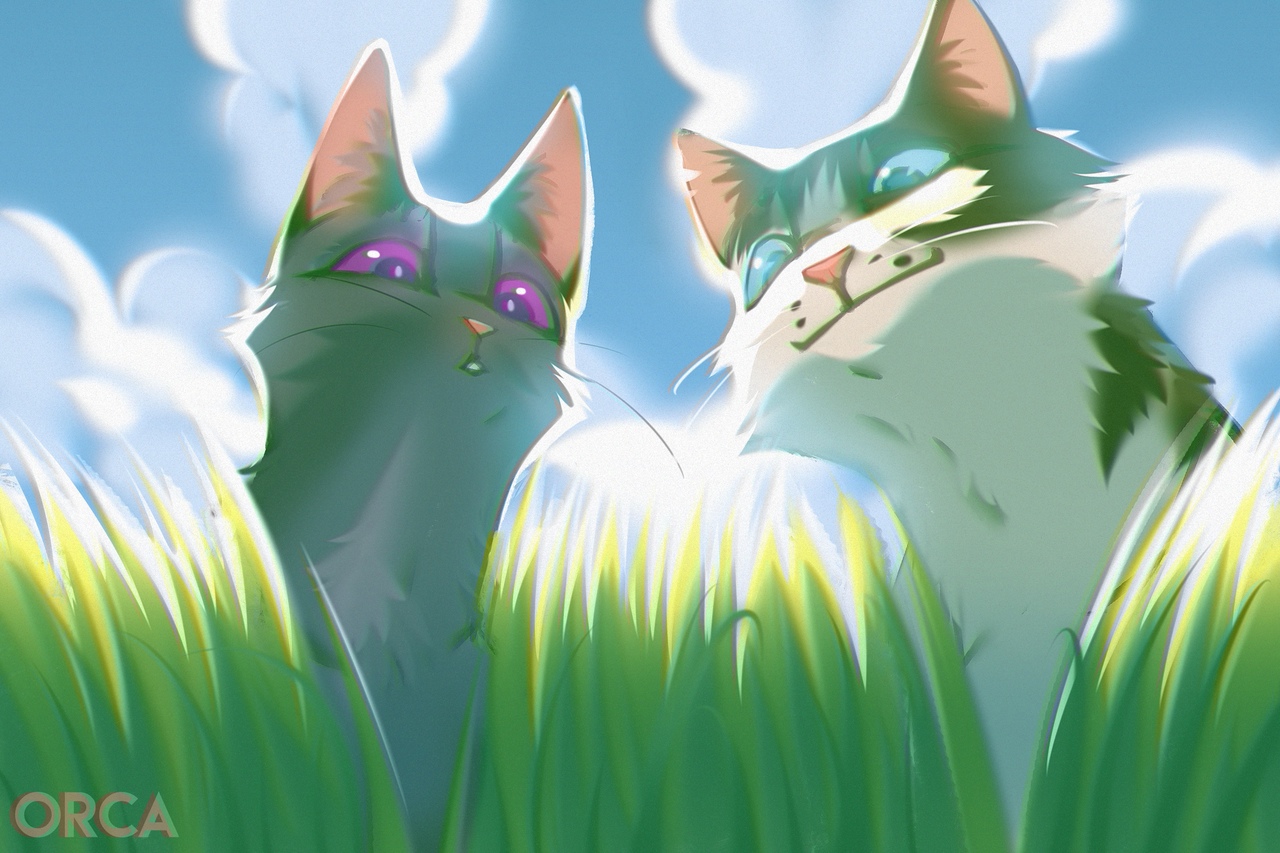 Barley and Ravenpaw (Warrior Cats) by Mekaska -- Fur Affinity [dot] net