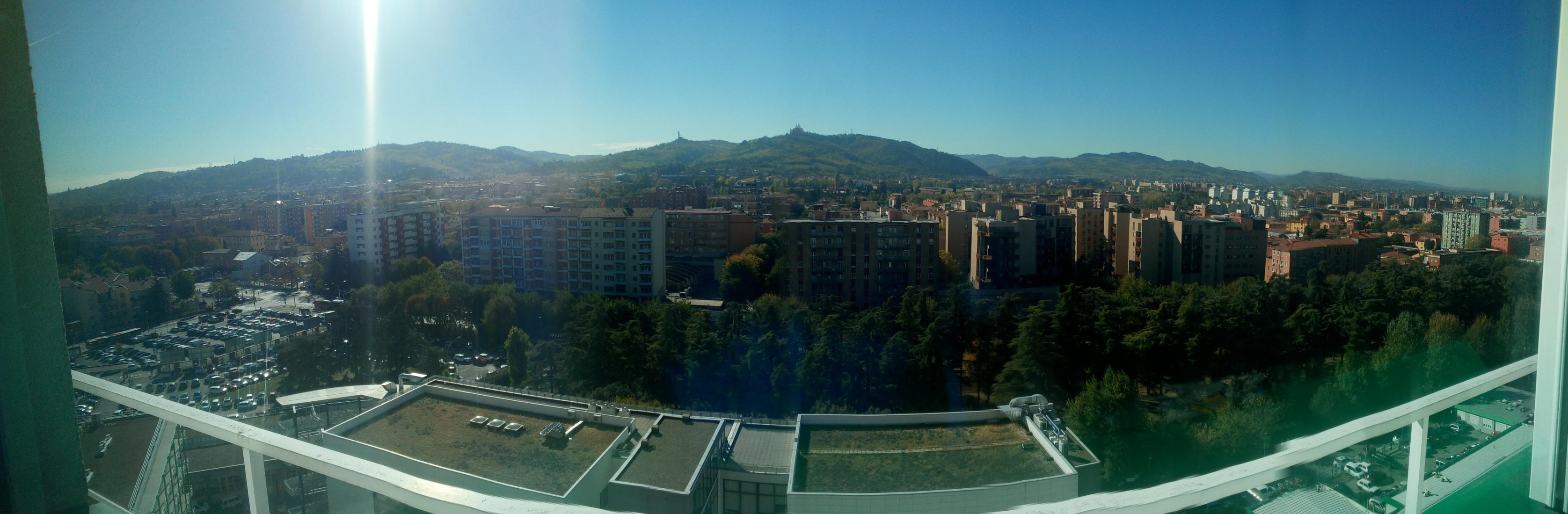 Panoramic photo of Bologna at noon