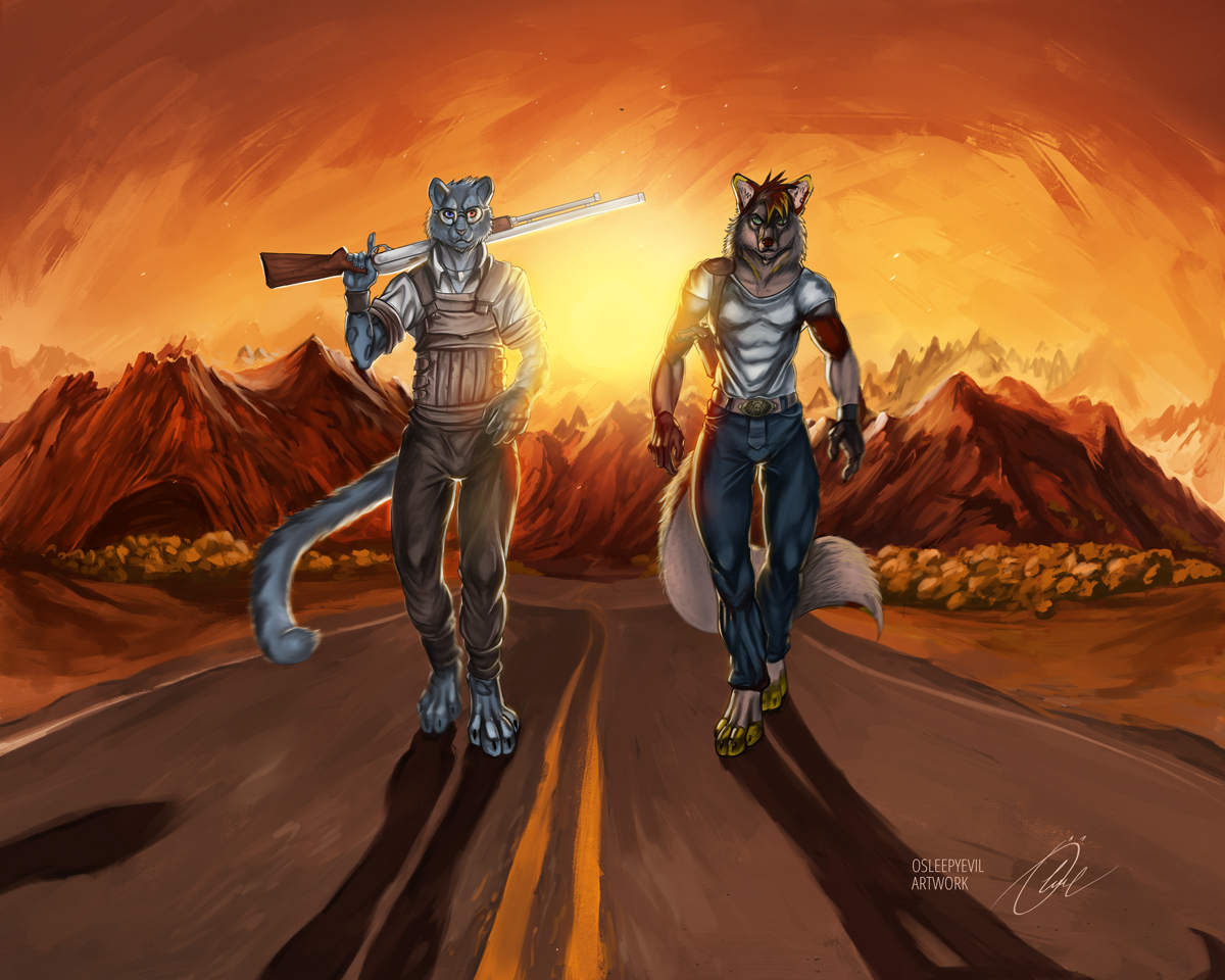 Two guys with the guns. by OsleepyEvil -- Fur Affinity [dot] net