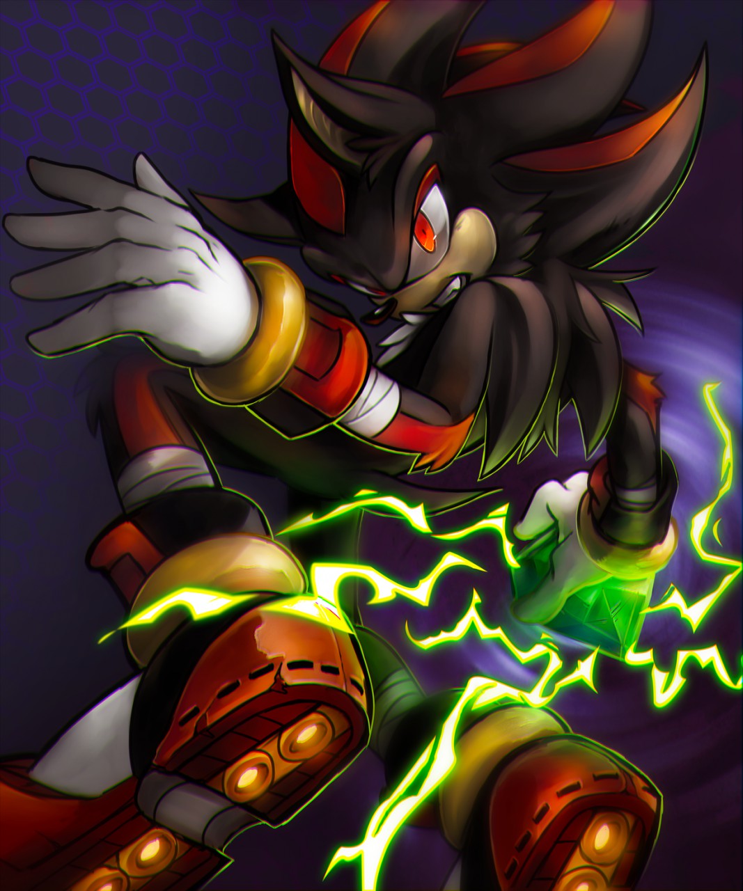 shadow the hedgehog with a gun