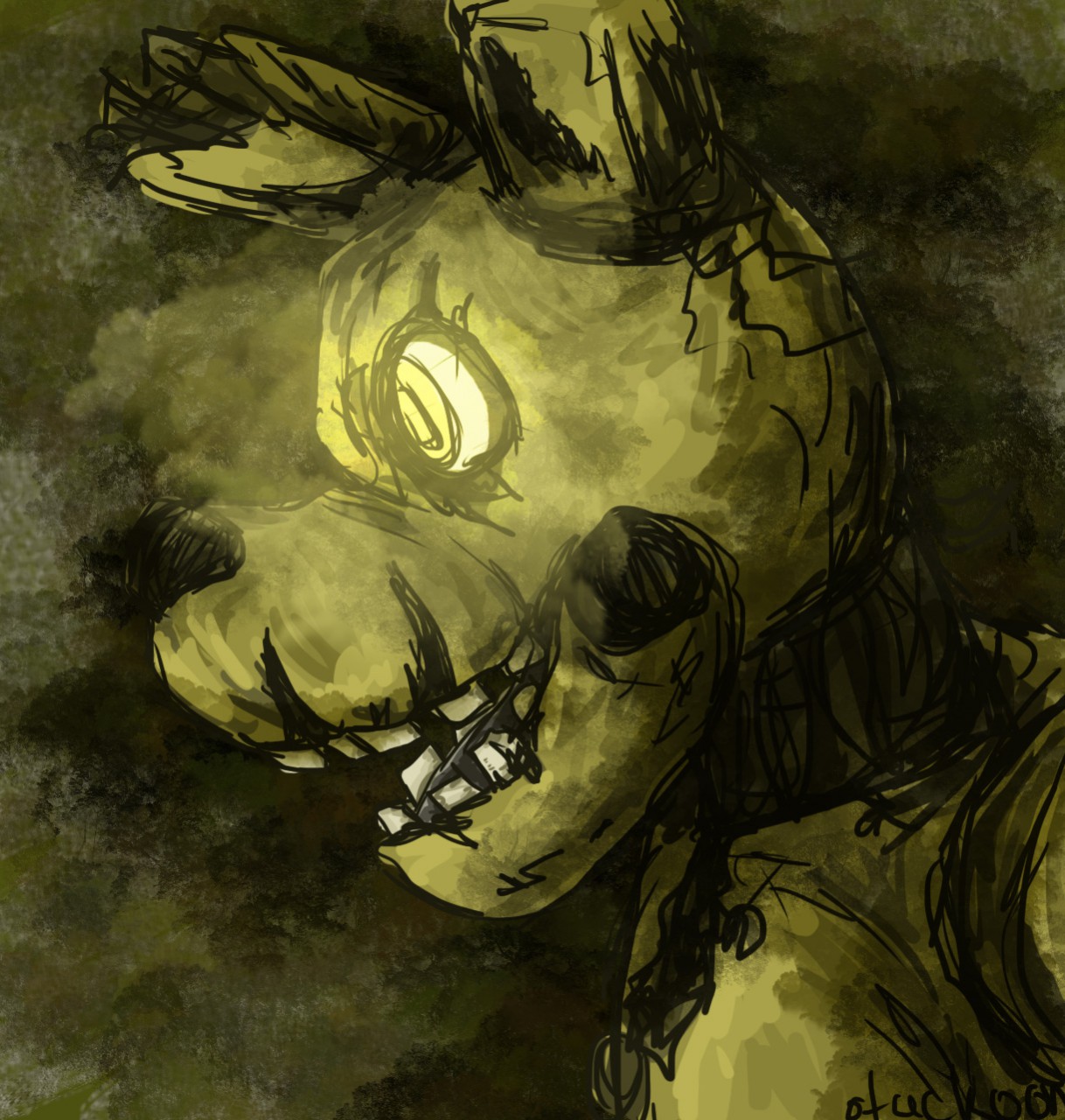 FNaF - Cartoon Springtrap by InsanySage -- Fur Affinity [dot] net