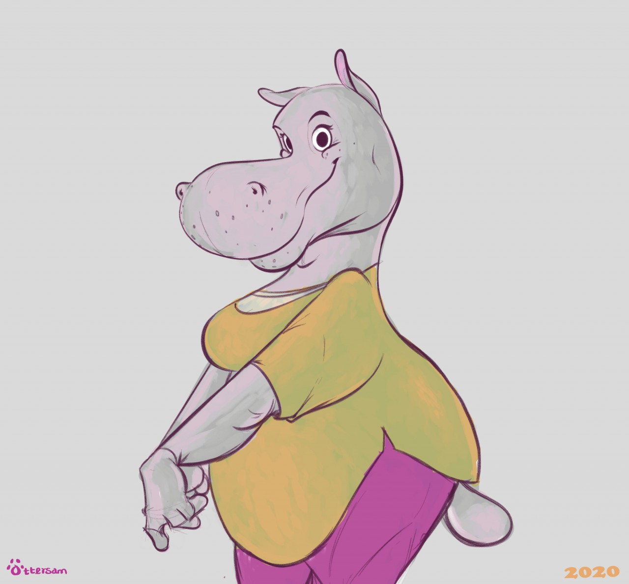 Practicing character design on a hippo by Ottersam -- Fur Affinity [dot ...