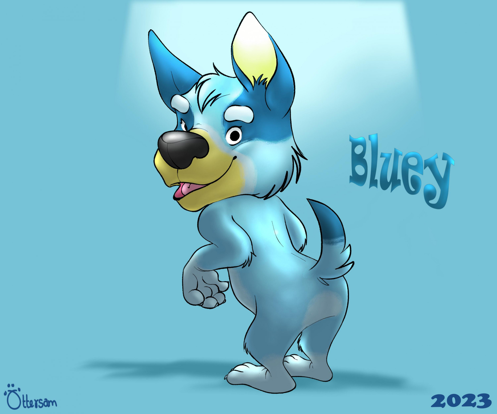 Bluey ( TV show character) by Ottersam &ndash; Fur Affinity [dot] net