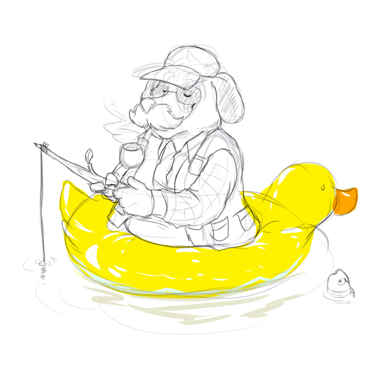 The duck and the fishing float
