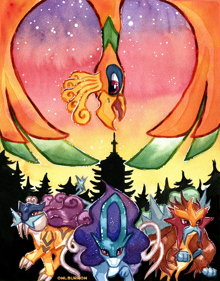 Ho-Oh and Lugia ACEO by Centradragon -- Fur Affinity [dot] net