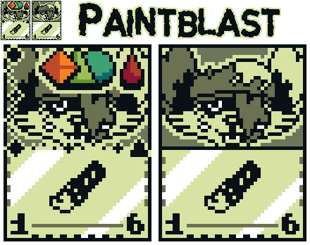 Paintblast Inscryption card by P1XU5 Fur Affinity dot net