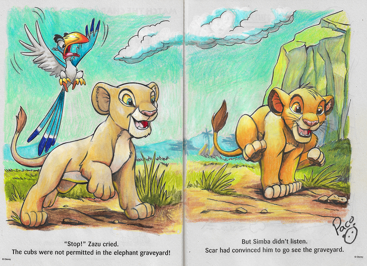 simba and scar coloring pages