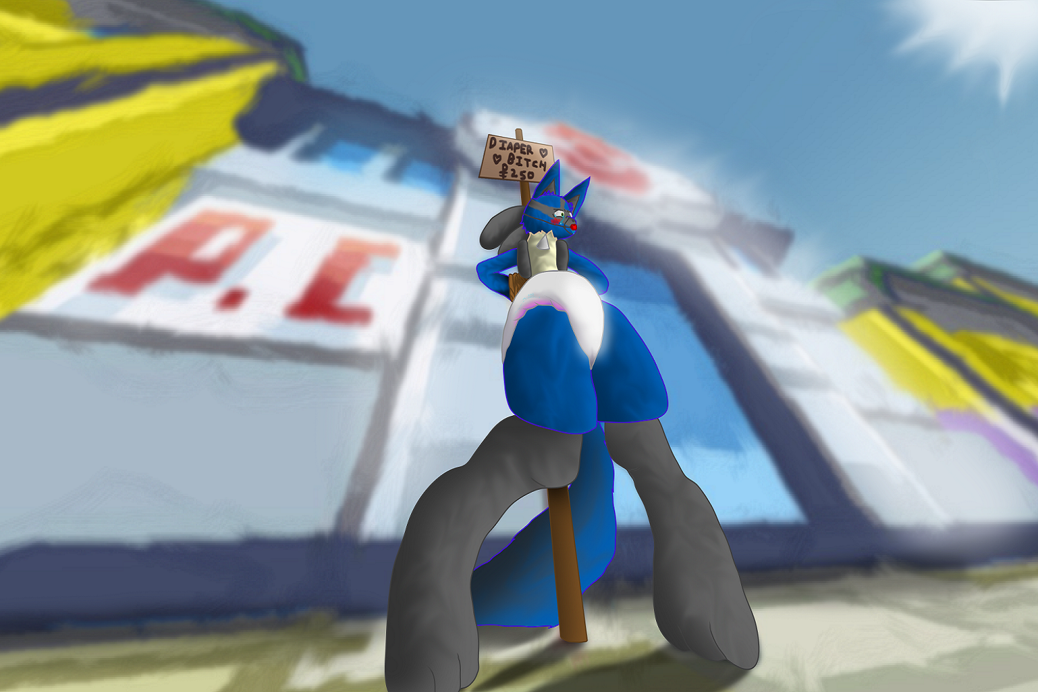 Lucario Diaper Humiliation by PadlockedPadding -- Fur Affinity [dot] net