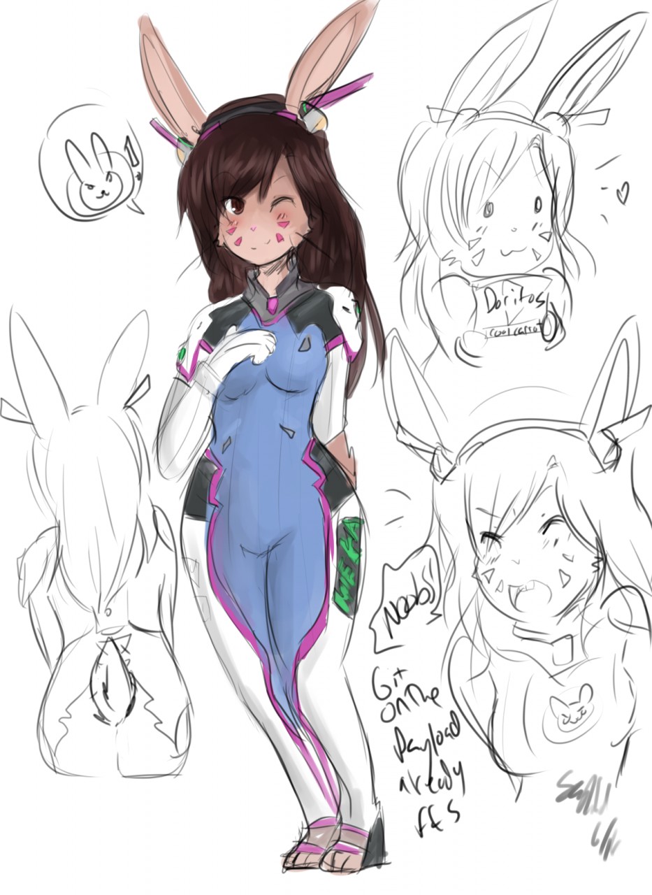 D.va the Bunny by Pakki-Sukibe -- Fur Affinity [dot] net