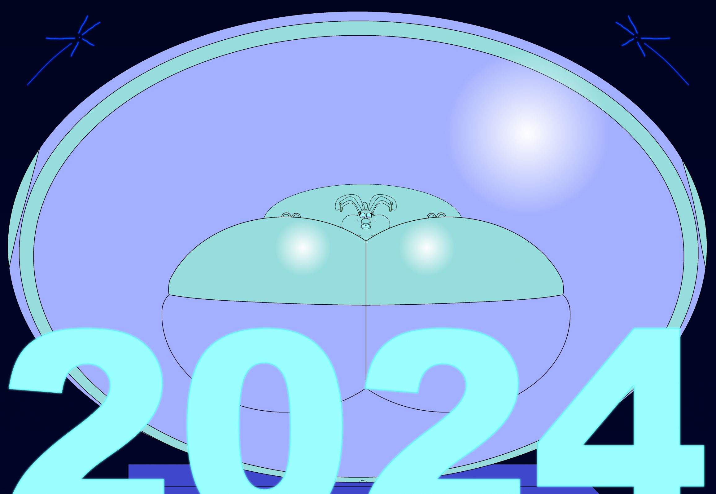 HAPPY NEW YEAR 2024! by Pancakedude -- Fur Affinity [dot] net