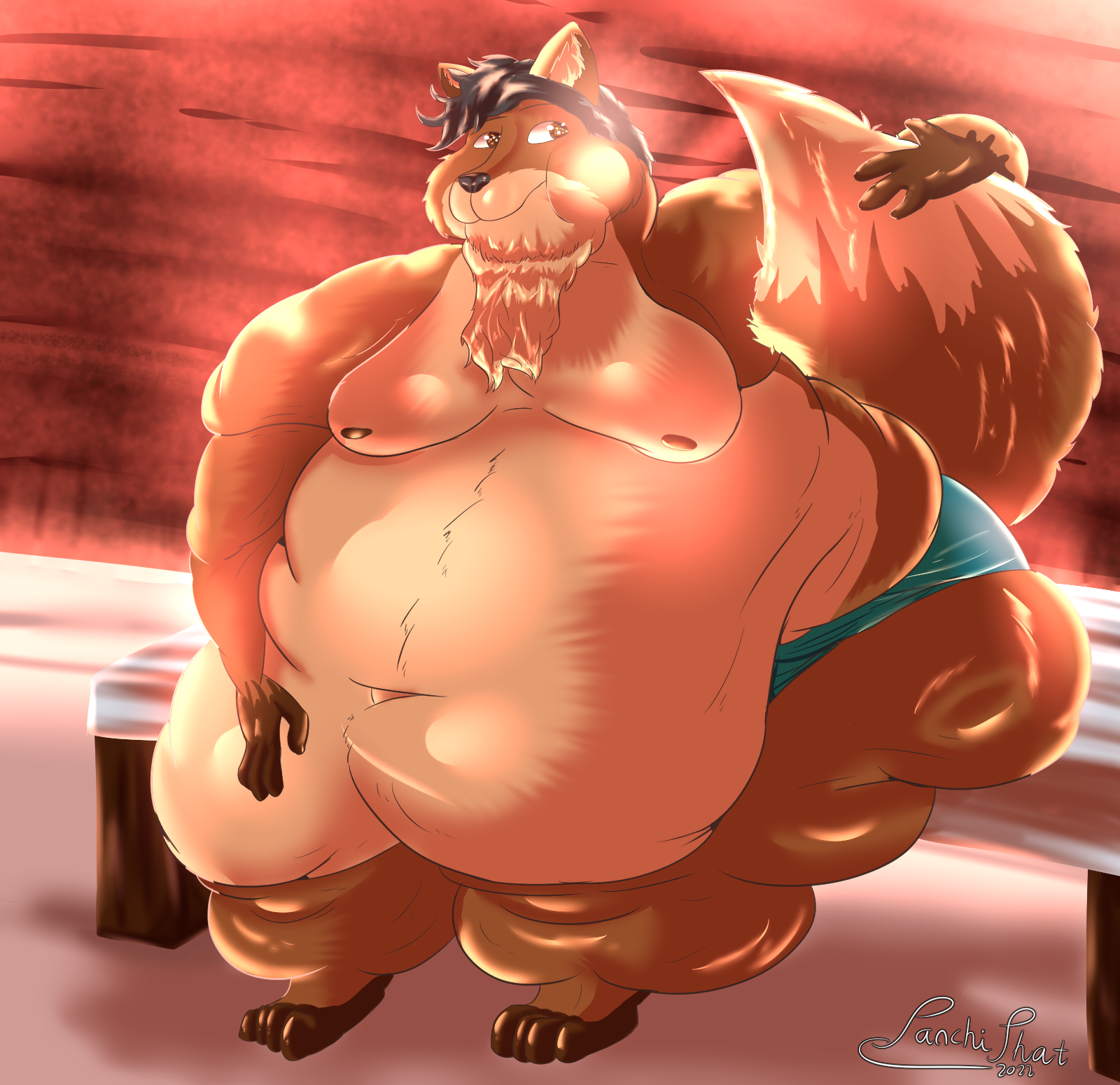 Beeg Fox sittin'