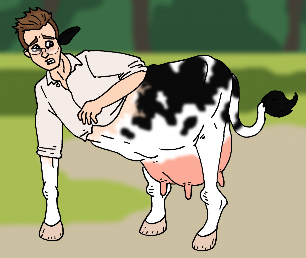 cow transformation art