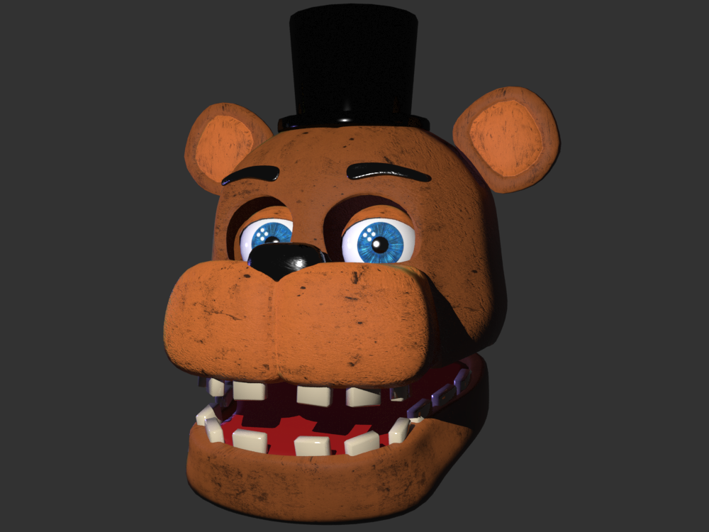 Here's a 3D render I did earlier of Withered Freddy! Not much to