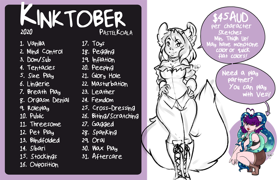 Kinktober with Pastel!! by PastelKoala -- Fur Affinity [dot] net