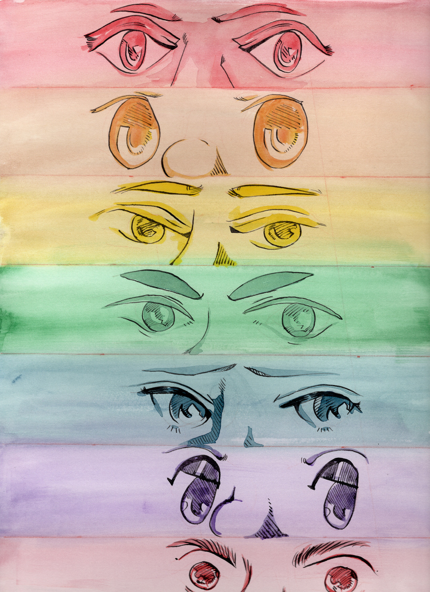 watercolor eyes by Pawgyle -- Fur Affinity [dot] net