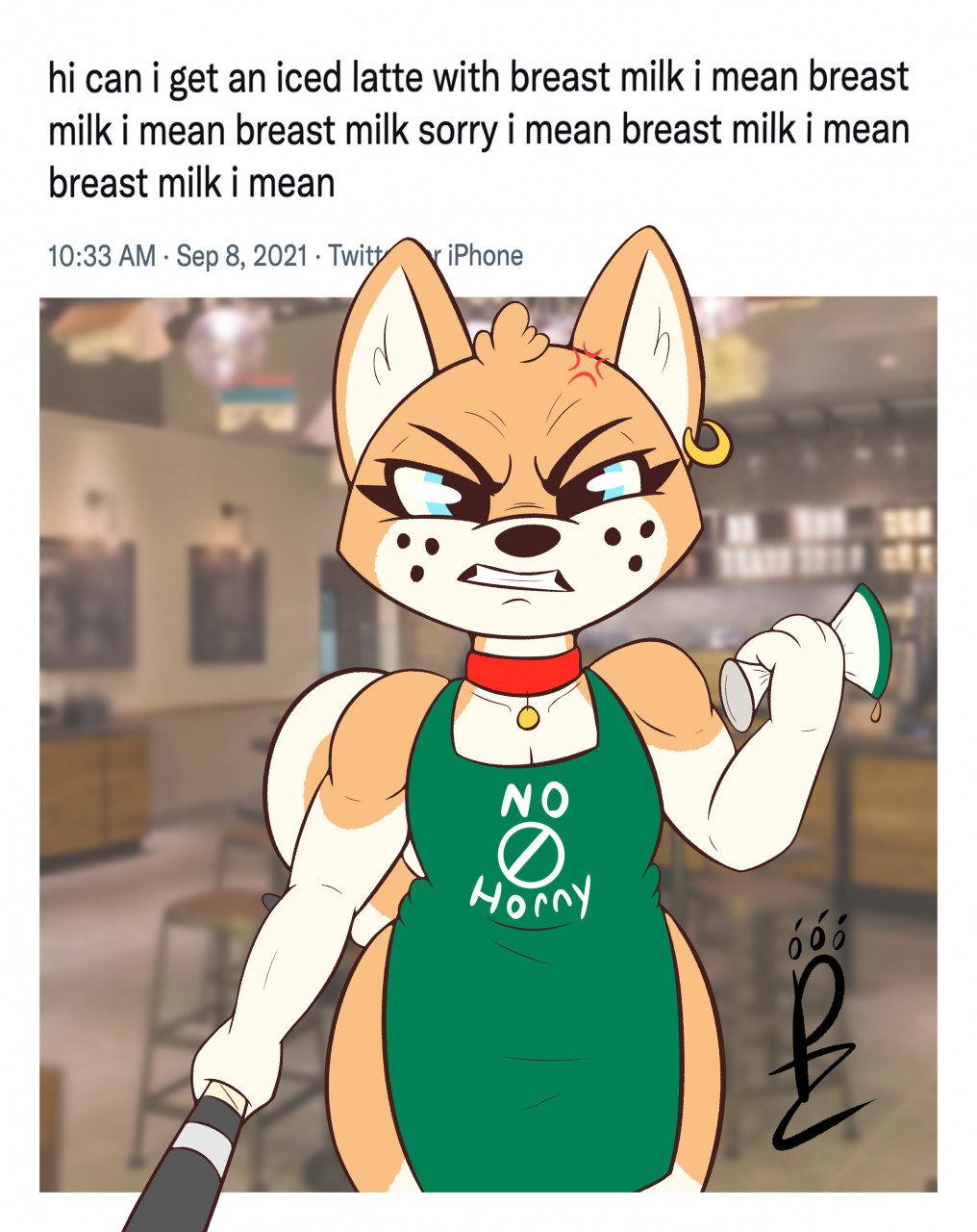 Starbucks Twitter meme by Pawzzy -- Fur Affinity [dot] net