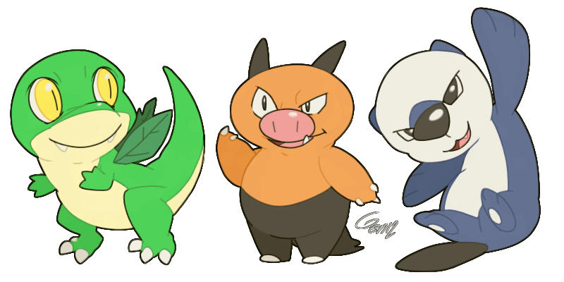 Snivy, Tepig And Oshawott Return As Pokémon Black And White 2's Starters -  Siliconera