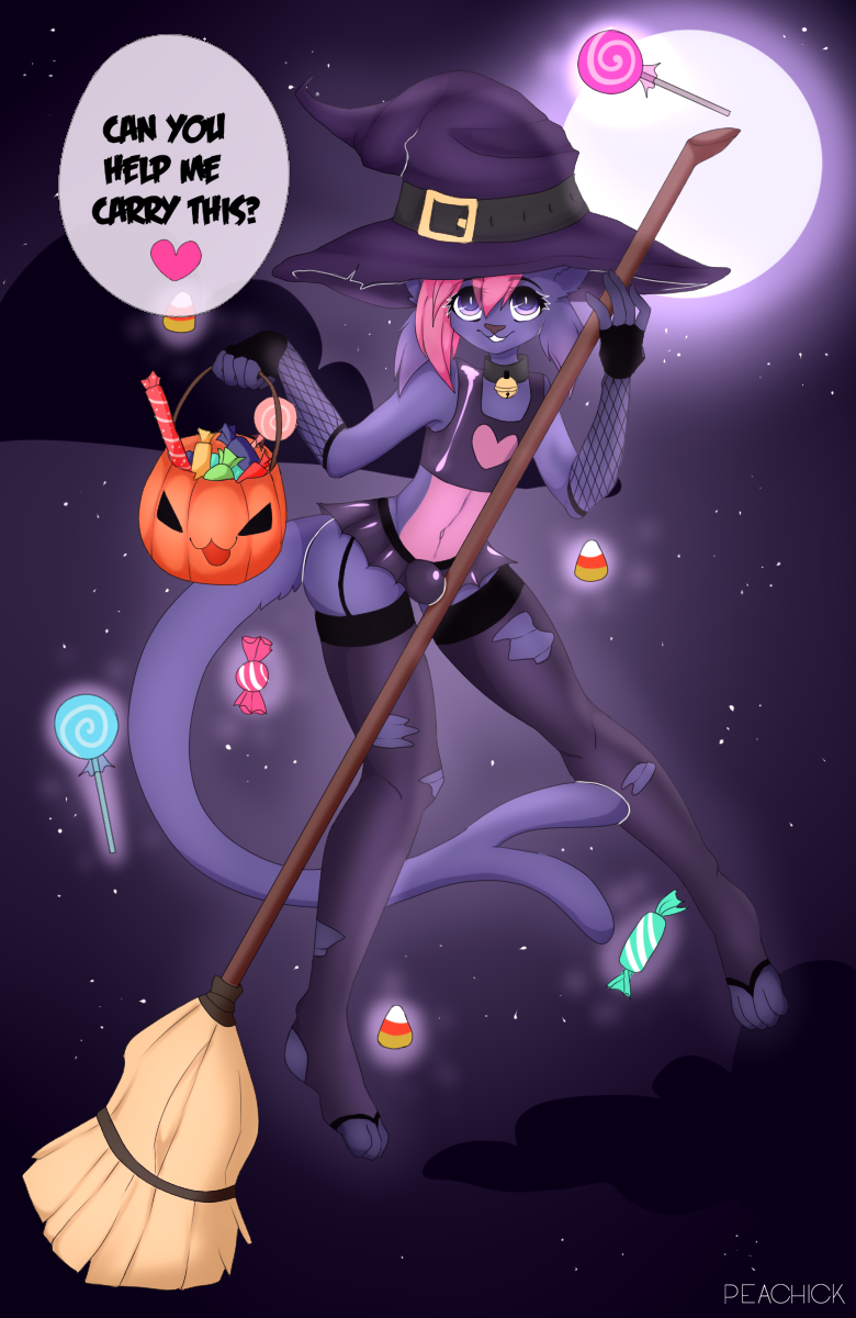 Witch with candys