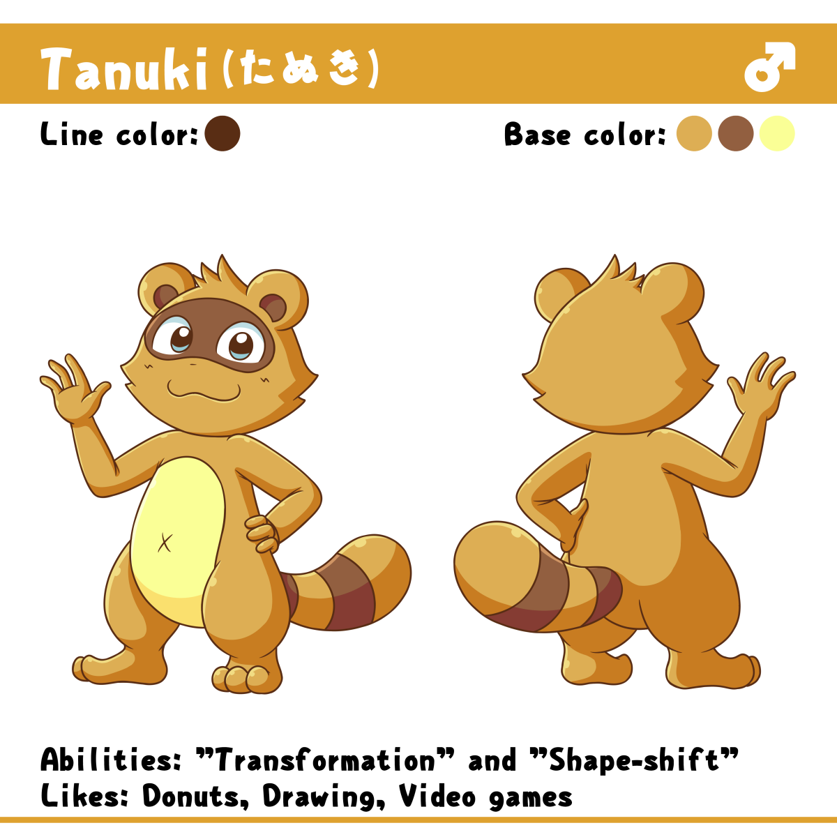 Tanuki Ref Sheet by peketope -- Fur Affinity [dot] net