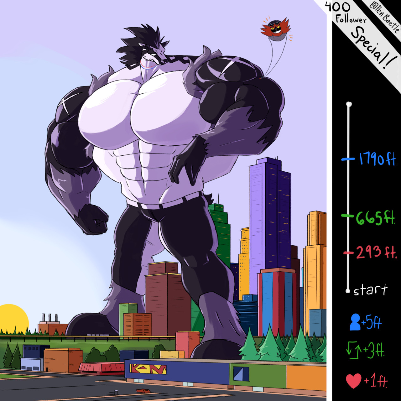 Obstagoon Twitter Growth Drive 4/5 by PenBeetle -- Fur Affinity [dot] net