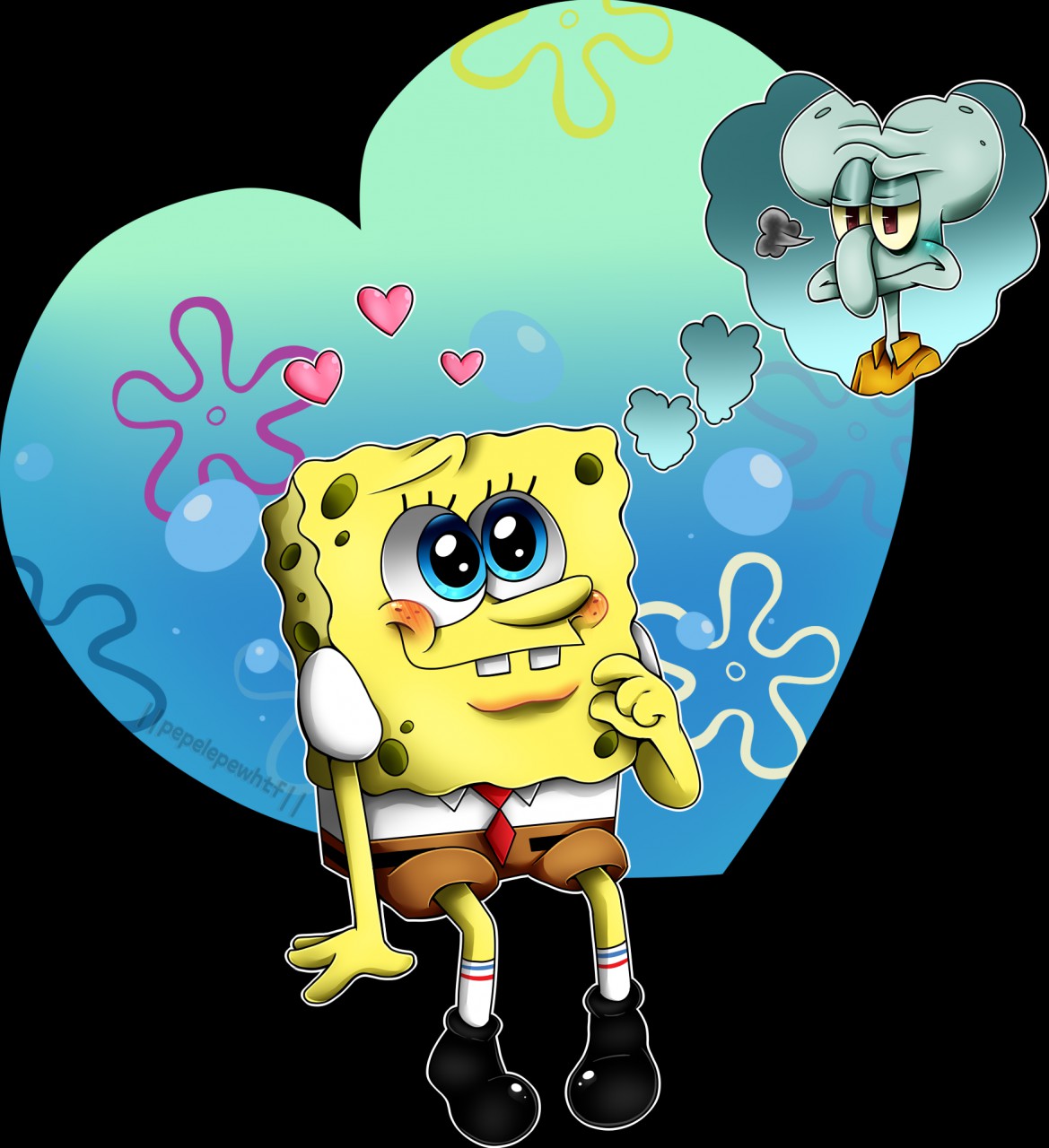 Spongebob And Squidward Love