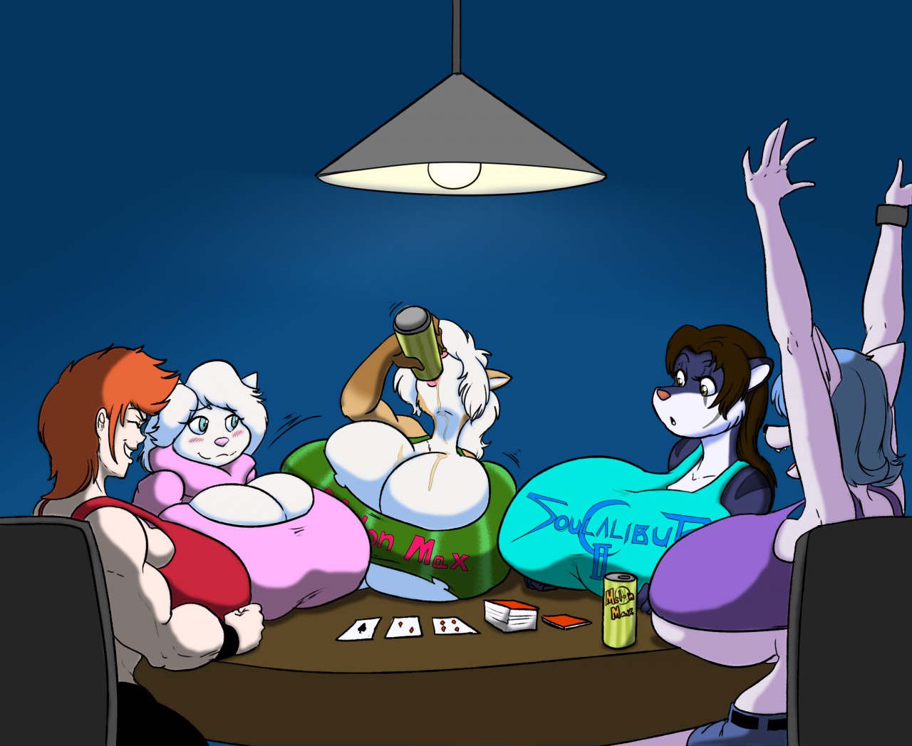 Poker Night with the Girls by Pervynamek02 -- Fur Affinity [dot] net