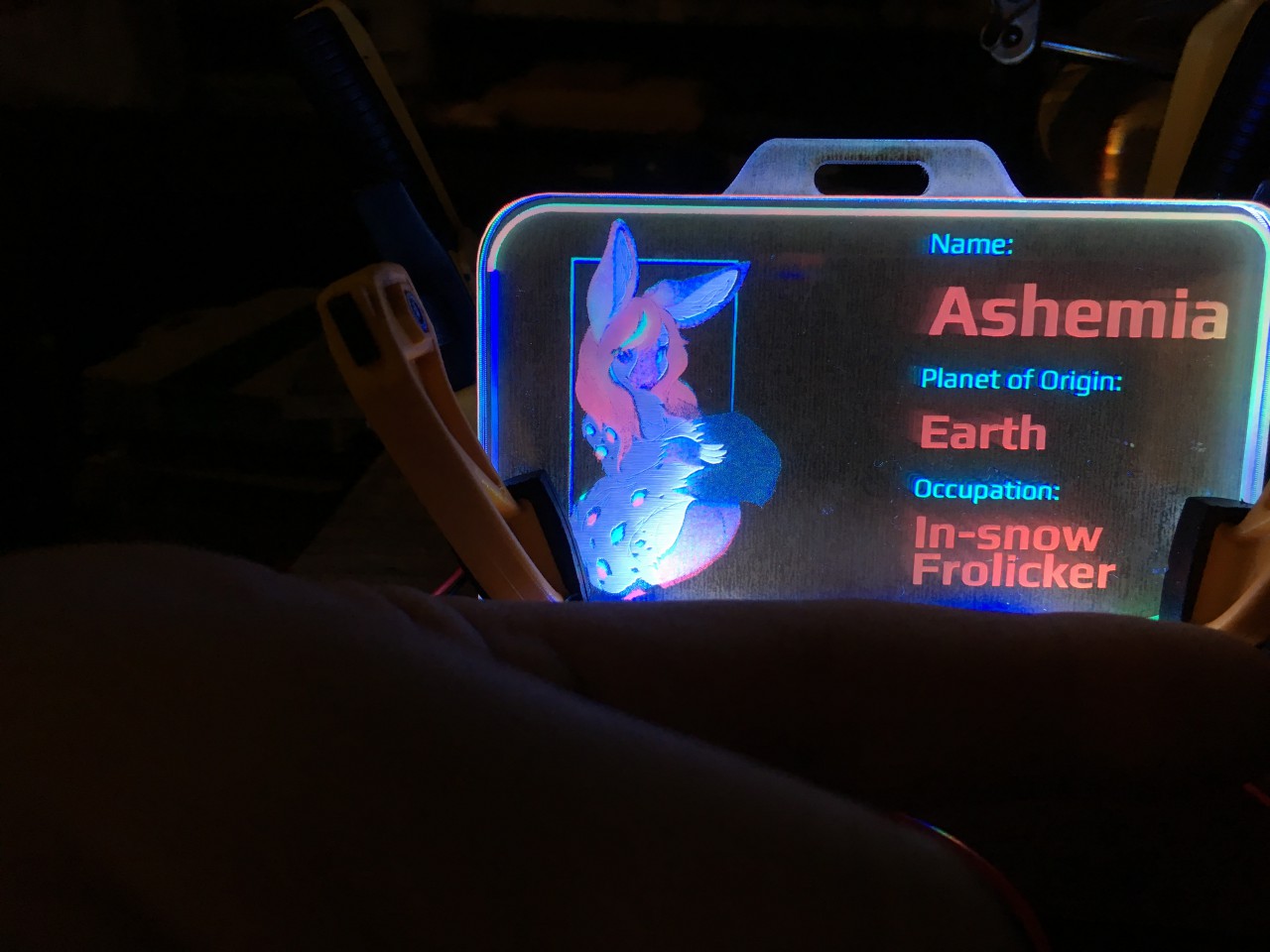 acrylic led badge