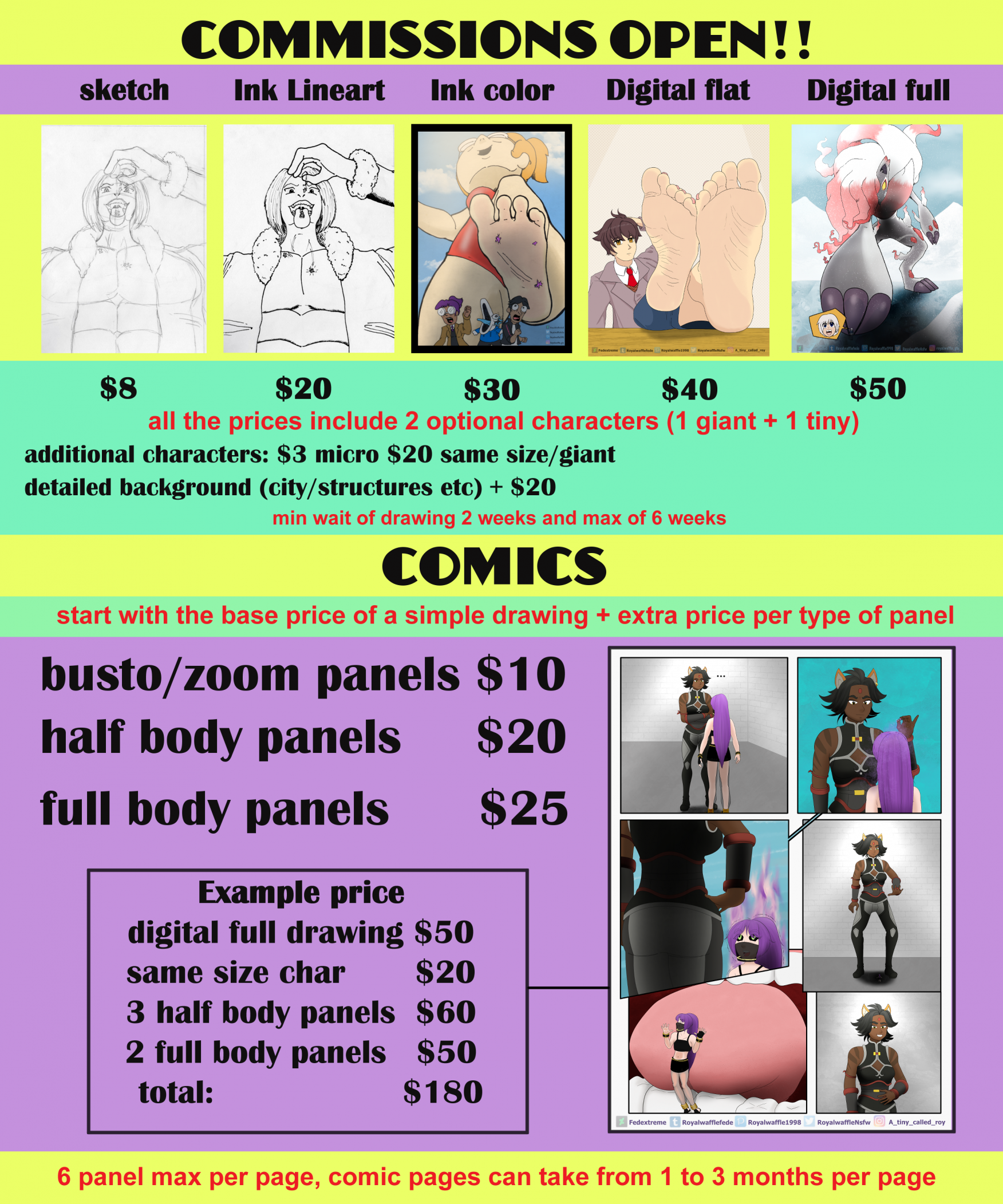 New commission price list 5 slots open (5/6)