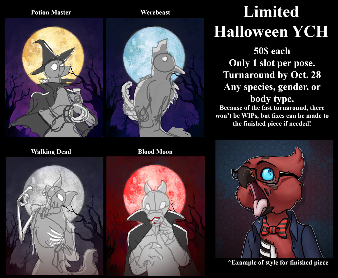 Animated Spooky Month Icon YCH (Closed!) by Phoenix-of-Starlight -- Fur  Affinity [dot] net