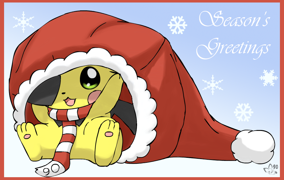 pichu santa hat