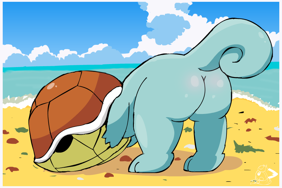 935 x 625. squirtle. beach. pokemon. 