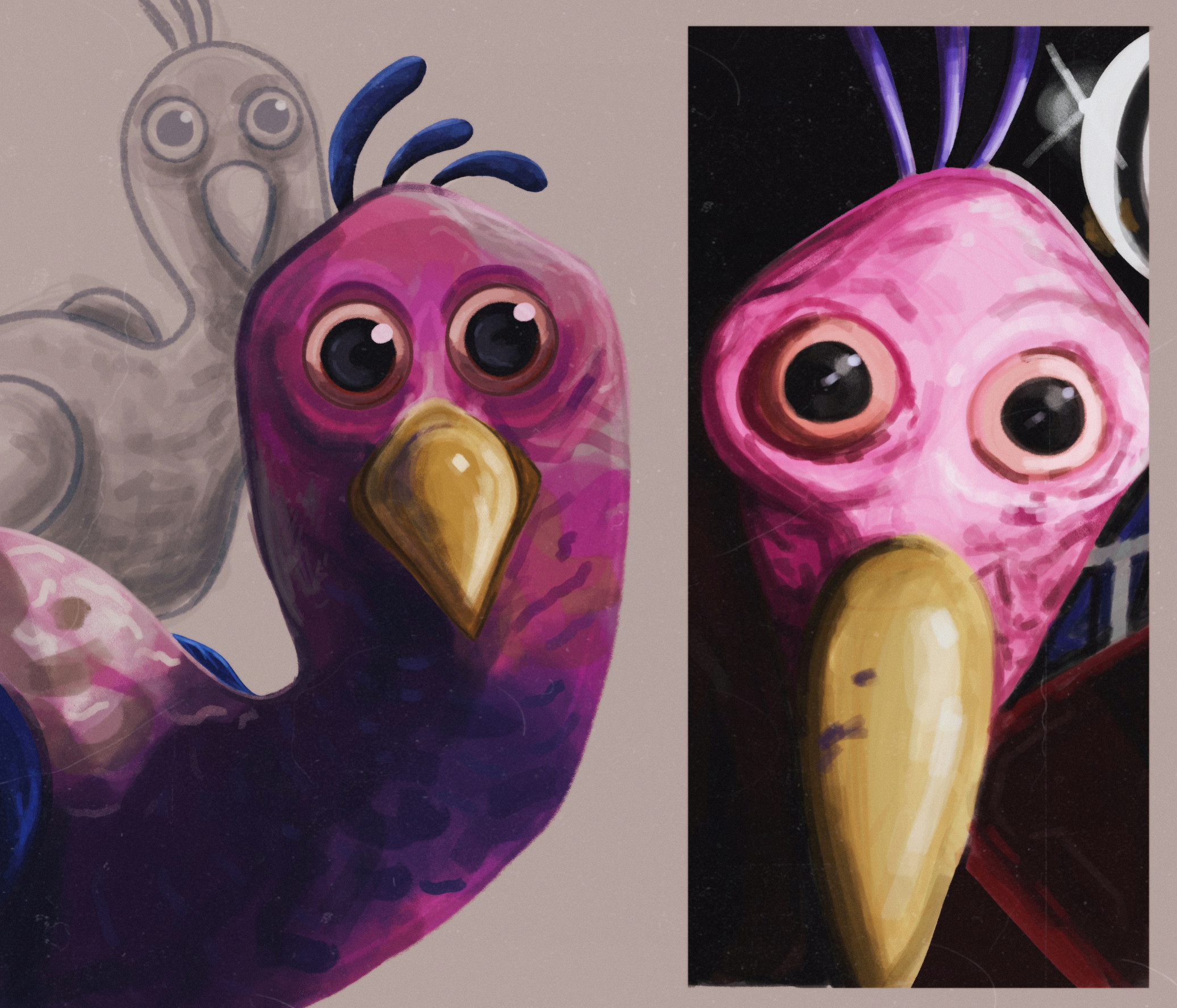 Opila Bird Sketches by Pidgequill -- Fur Affinity [dot] net
