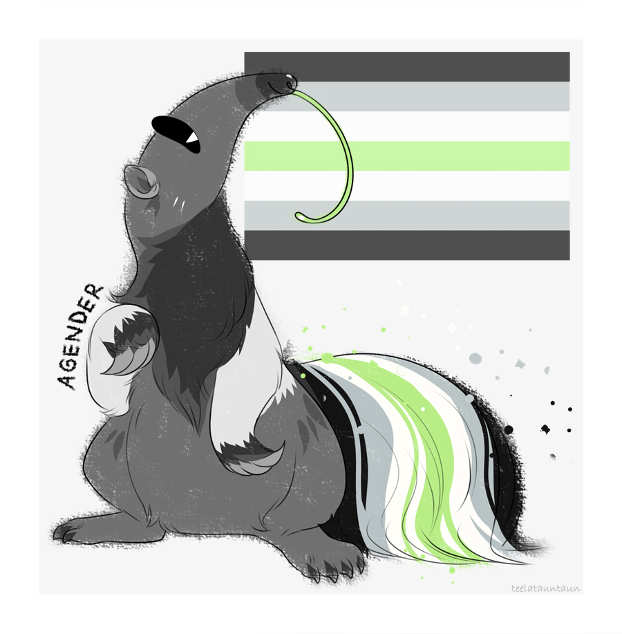 Pride 2021 🏳️‍🌈 Day 17: Agender Anteater! by pig -- Fur ...