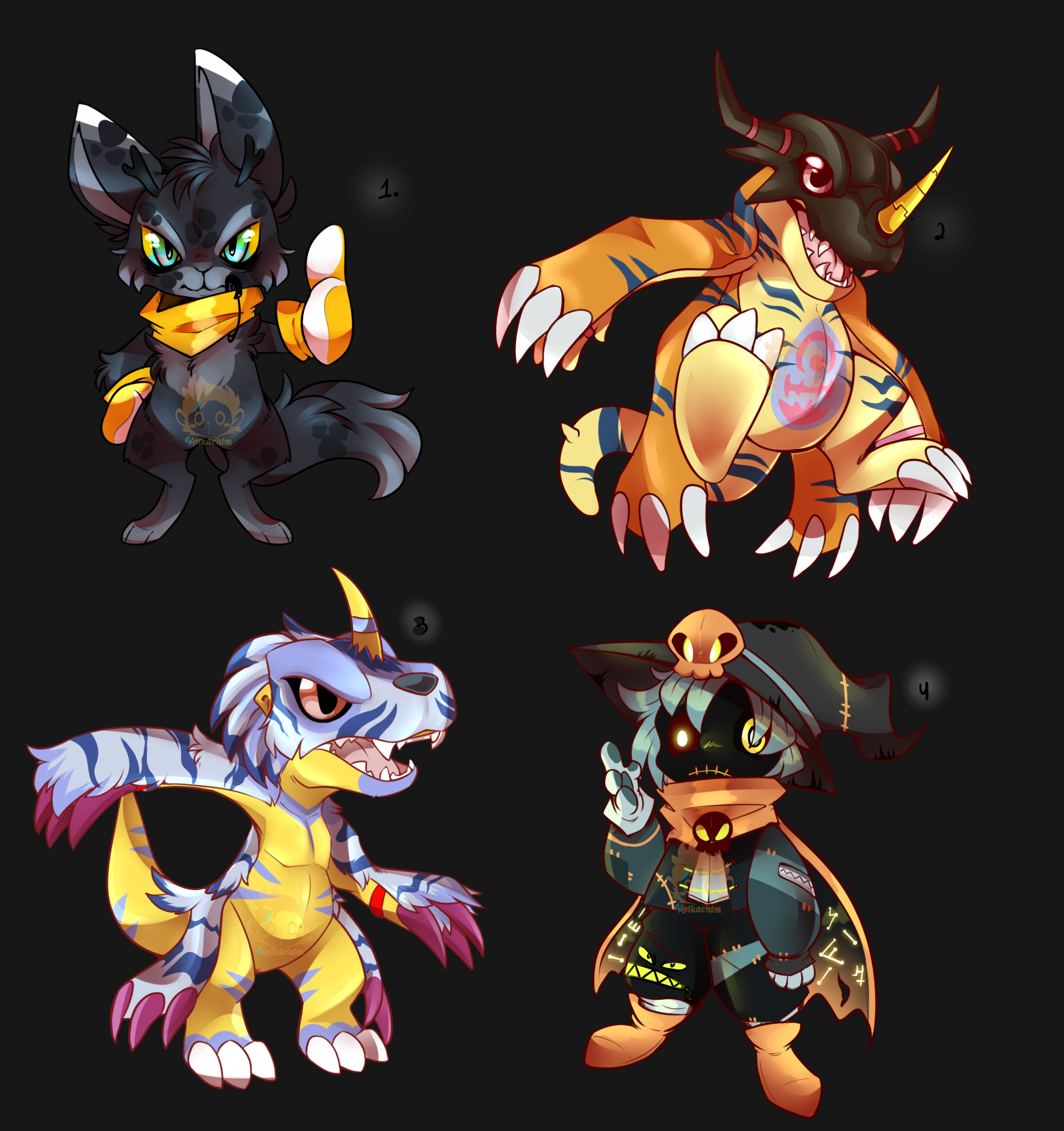 Digimons Batch27: setprice 0/4 OPEN by pikachim -- Fur Affinity