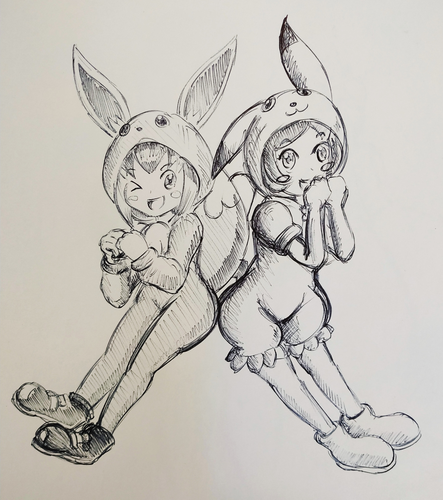 Pokemon - Kawaii Eevee and Pikachu Kid by pikapika212 -- Fur Affinity [dot]  net