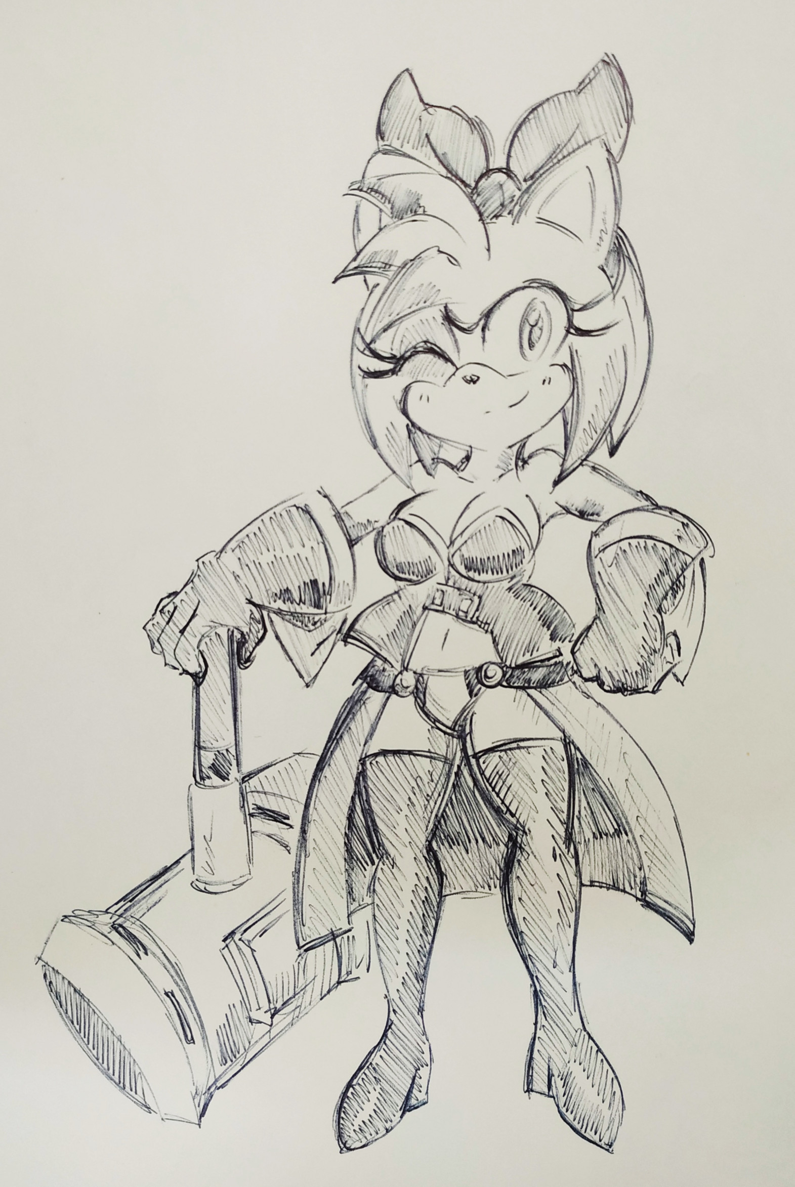 sonic the hedgehog, amy rose, and dark sonic (sonic) drawn by chinchila010