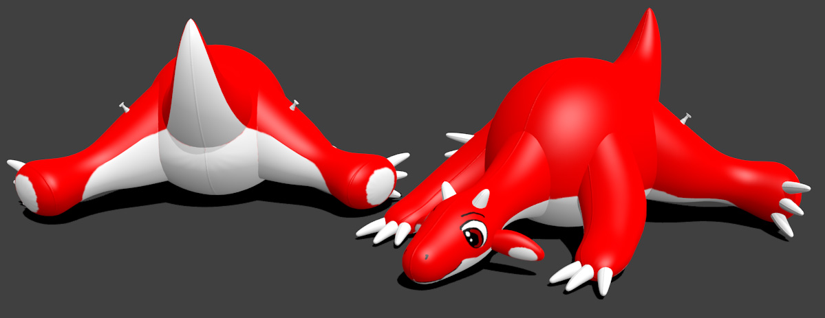 Red chubby dragon pokemon