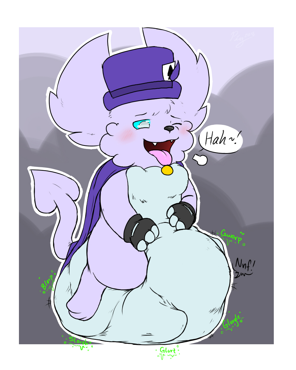 Purple M&M Overinflated (sticker) by Popperexpand -- Fur Affinity [dot] net