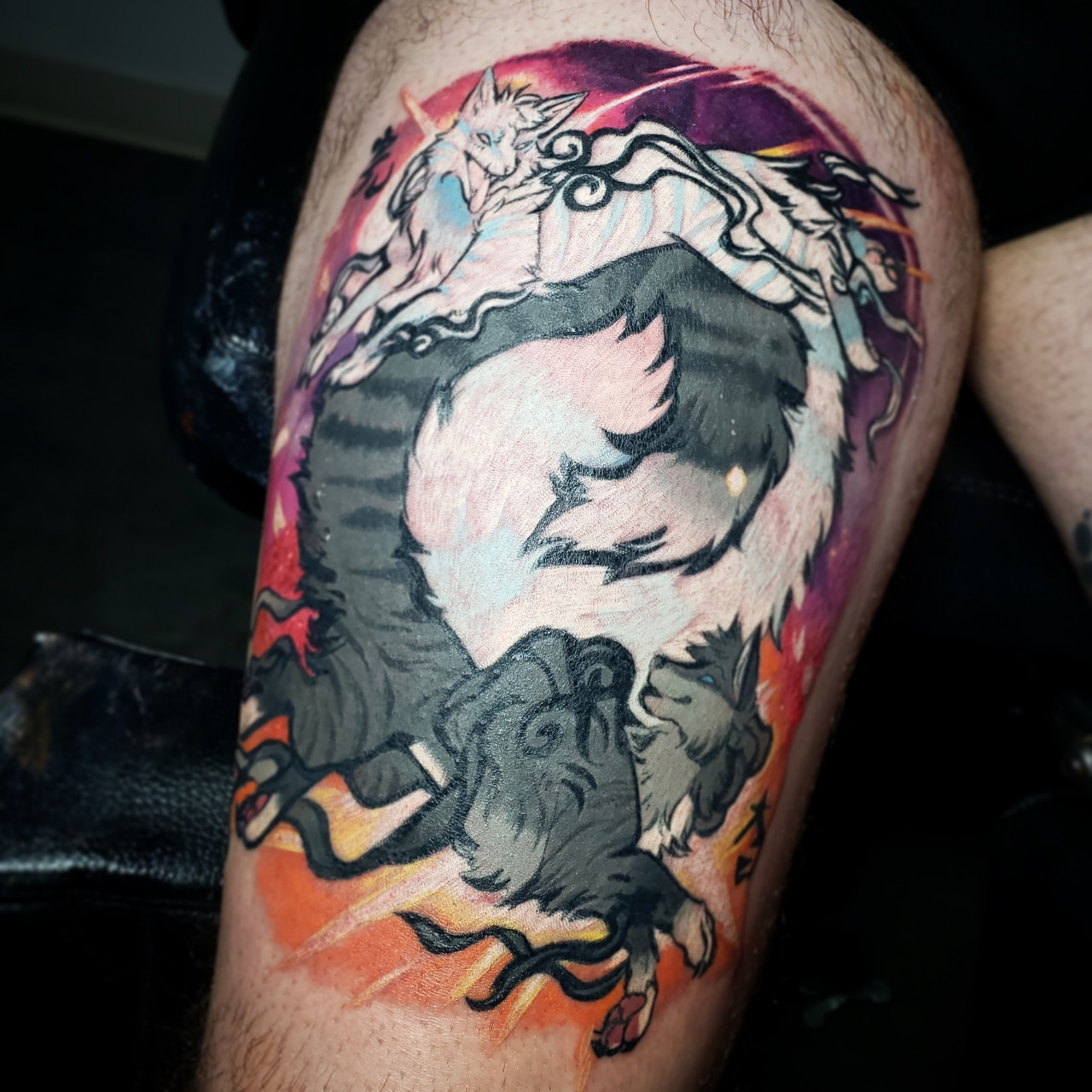 My very first tattoo :) Japanese wolf. Ankle. | Wolf tattoo sleeve, Wolf  tattoos for women, Wolf tattoo