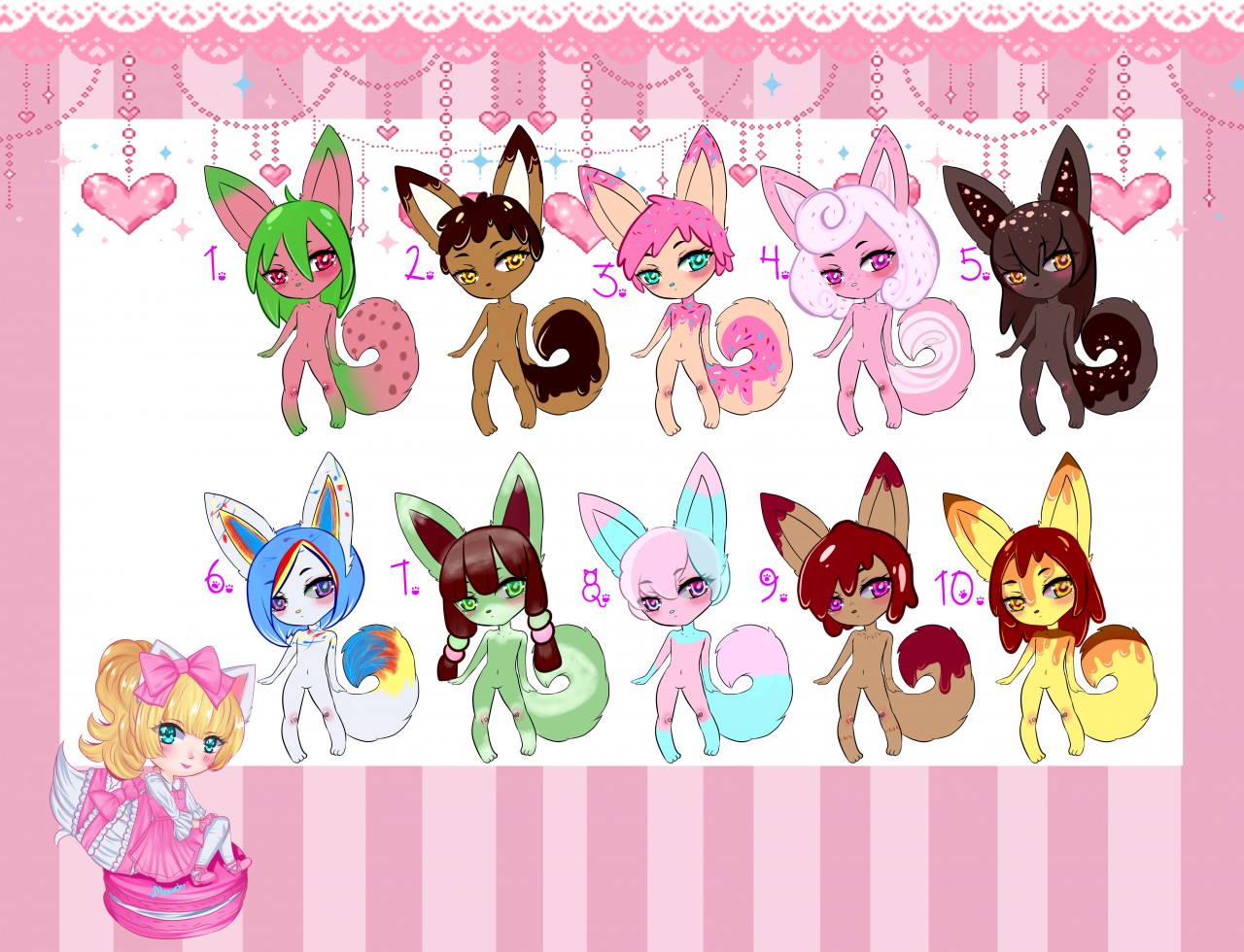 Sugar Bunny Adoptables Batch 1 by Pinkurin -- Fur Affinity [dot] net