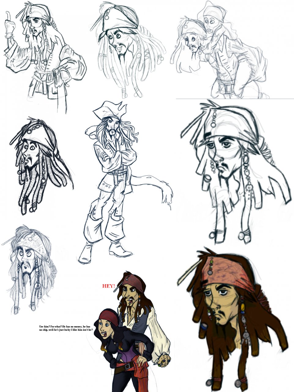 How To Draw Jack Sparrow Easy, Step by Step, Drawing Guide, by Dawn -  DragoArt