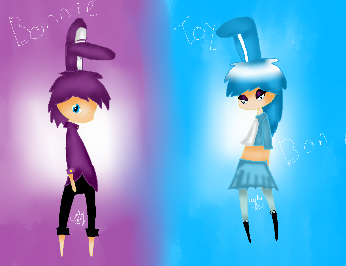 Bonnie and Toy Bon Bon by pixelartgalore -- Fur Affinity [dot] net