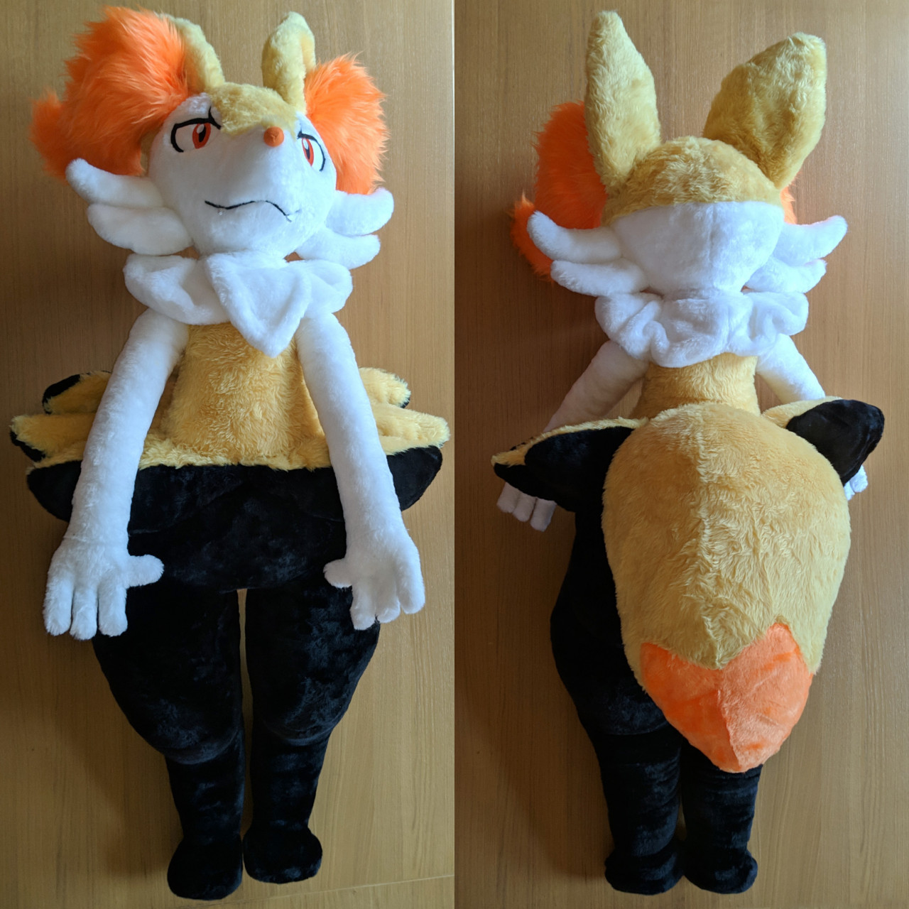 life size braixen plush