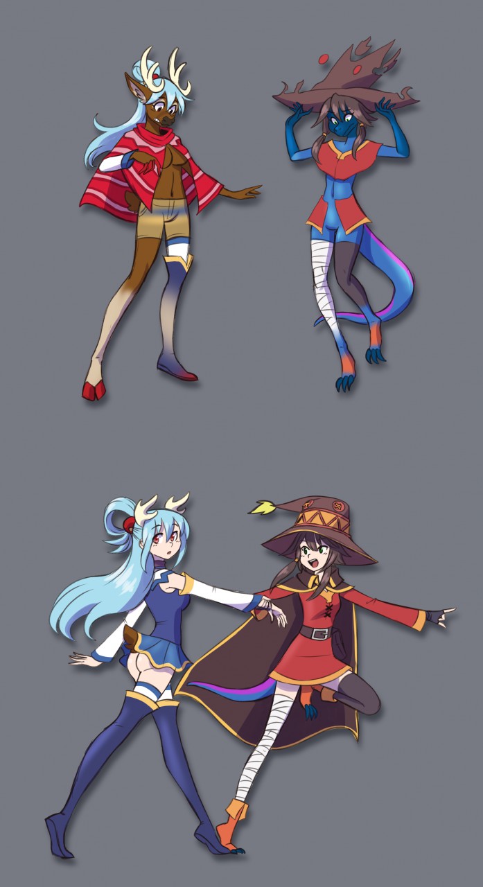 Konosuba with Tails by playfingers -- Fur Affinity [dot] net