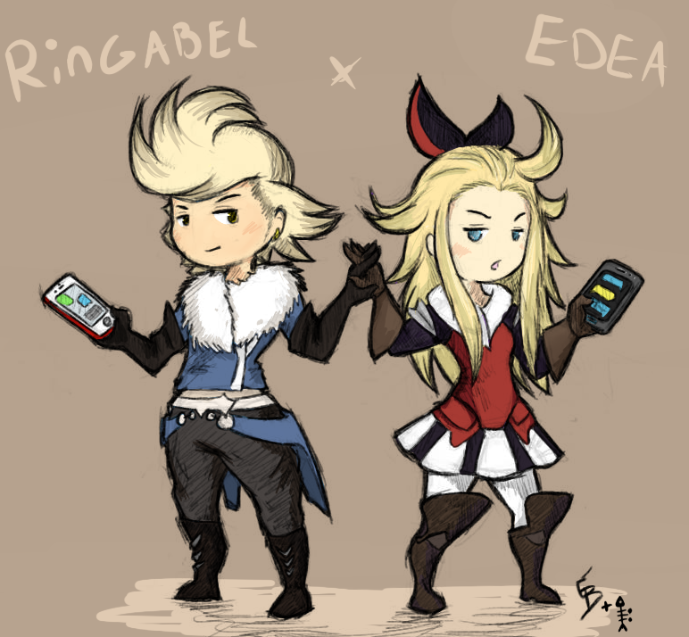 Bravely Default - Ringabel and Edea Lee  Bravely default, Character  design, Character art