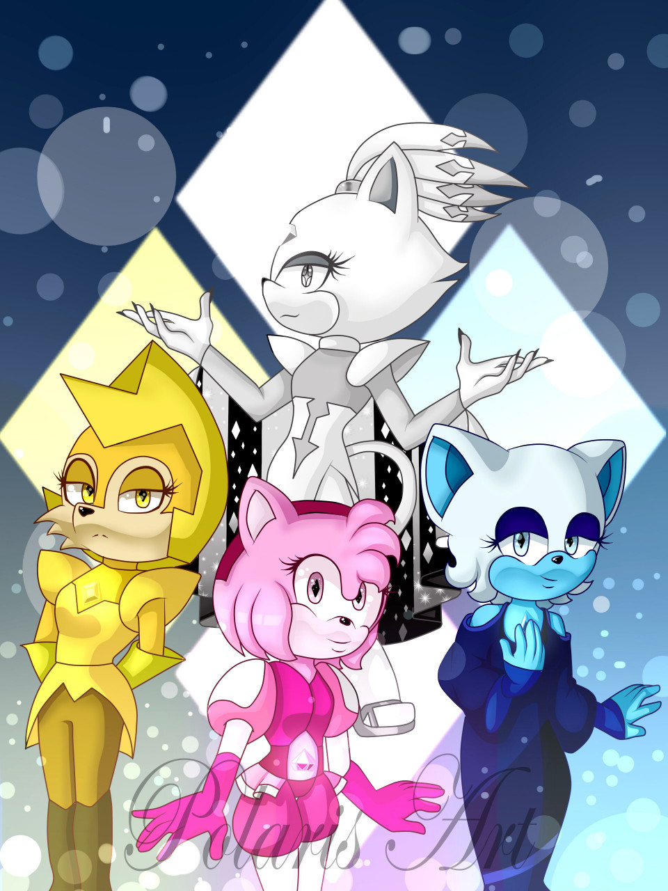 Cute Sonic Amy Rose - Diamond Paintings 
