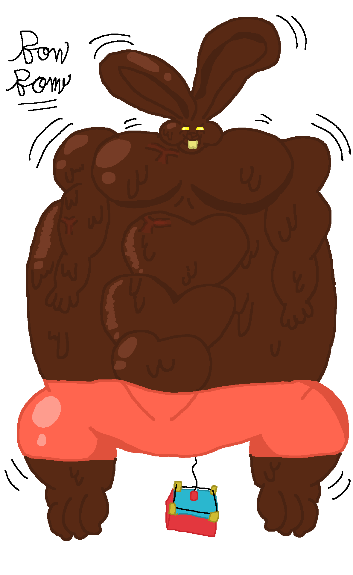 Digitized/ BB fanart] Beaster Bunny Muscle Balloon by Pon_Pom_tanukiphant  -- Fur Affinity [dot] net